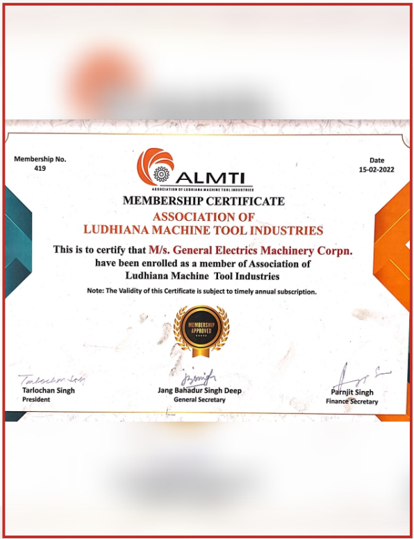 ALMTI Membership Certificates